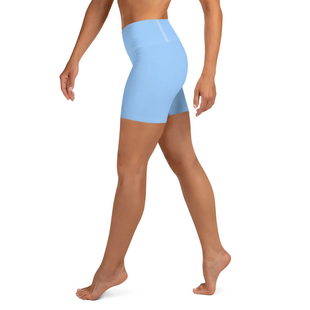 Sky Blue High Waist Shorts