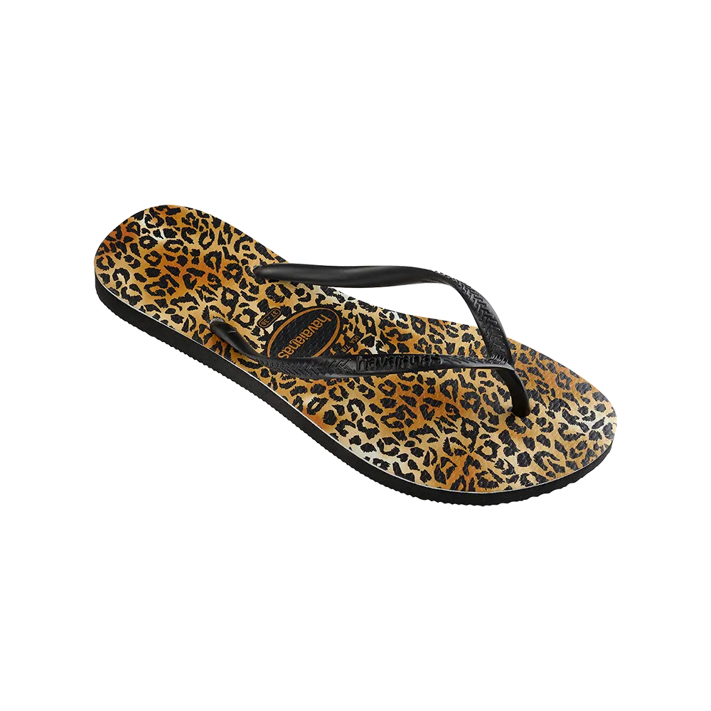 Slim Leopard Flip Flops