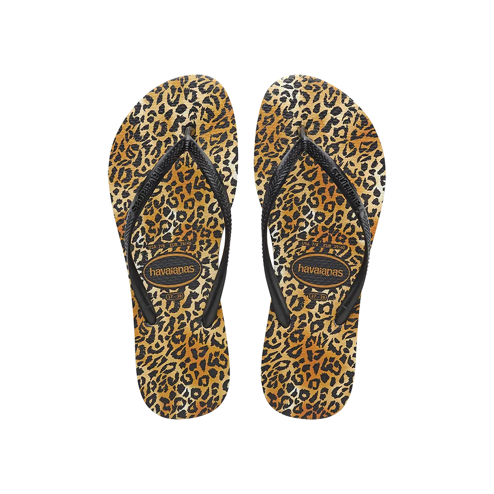 Slim Leopard Flip Flops