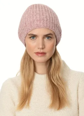 Slouchy Ribbed Hat - Pink - Fisherman Out of Ireland