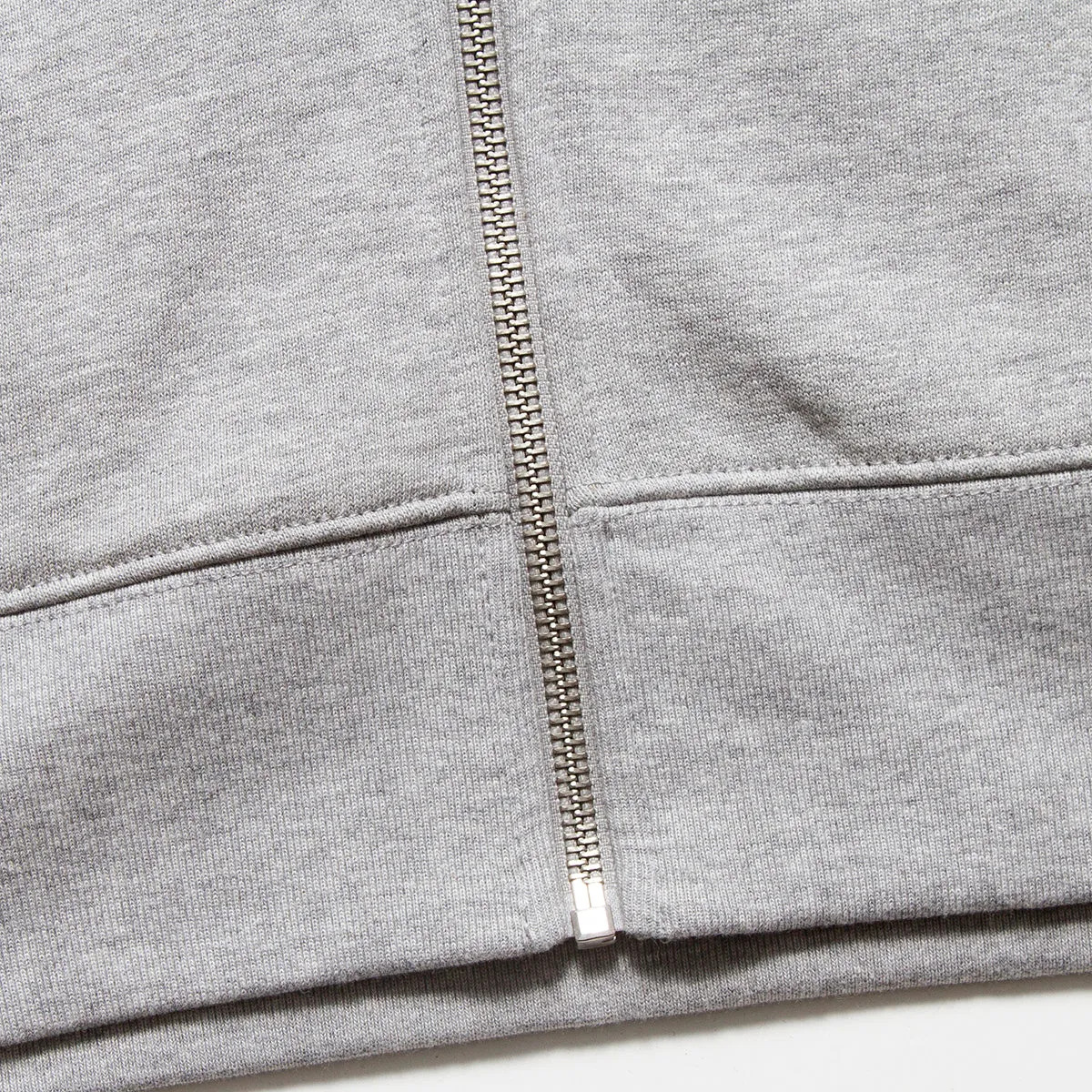 Smiley Crest - Zipped Hood - Grey