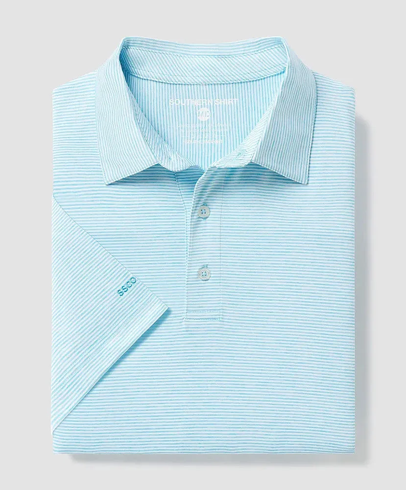 Southern Shirt Co - Heather Madison Stripe Polo