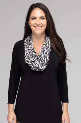 Spotty Twisted Jersey Neck Scarf