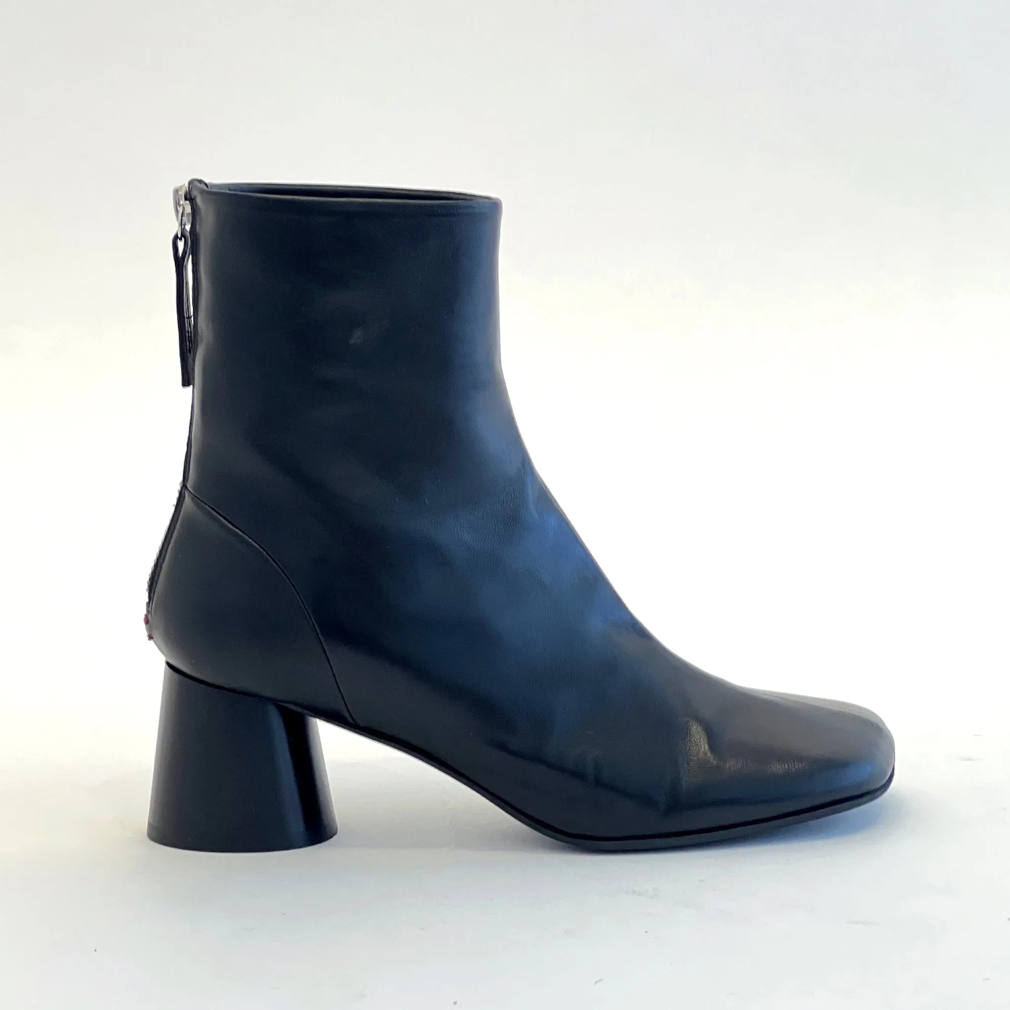 Square Toe Ankle Boots on Pillar Heel