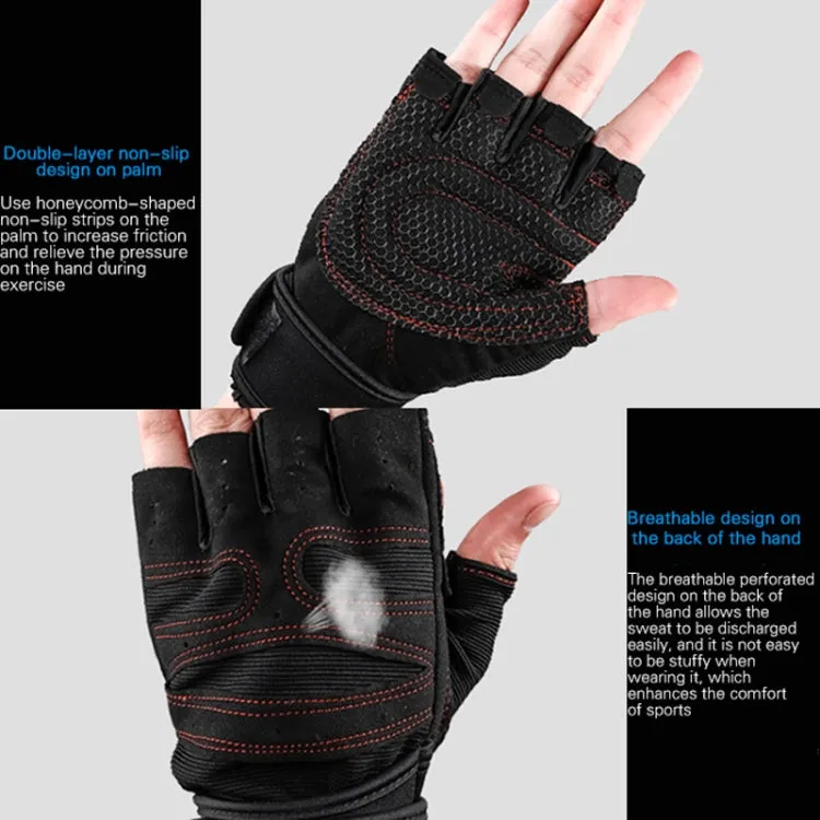 ST-2120 Gym Exercise Equipment Anti-Slip Gloves, Size: L(Black)