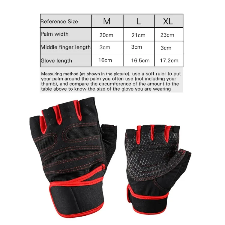 ST-2120 Gym Exercise Equipment Anti-Slip Gloves, Size: L(Black)