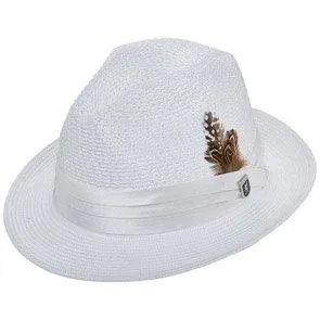 Stacy Adams Dublin Poly Braid Straw Fedora Hat