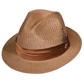 Stacy Adams Dublin Poly Braid Straw Fedora Hat