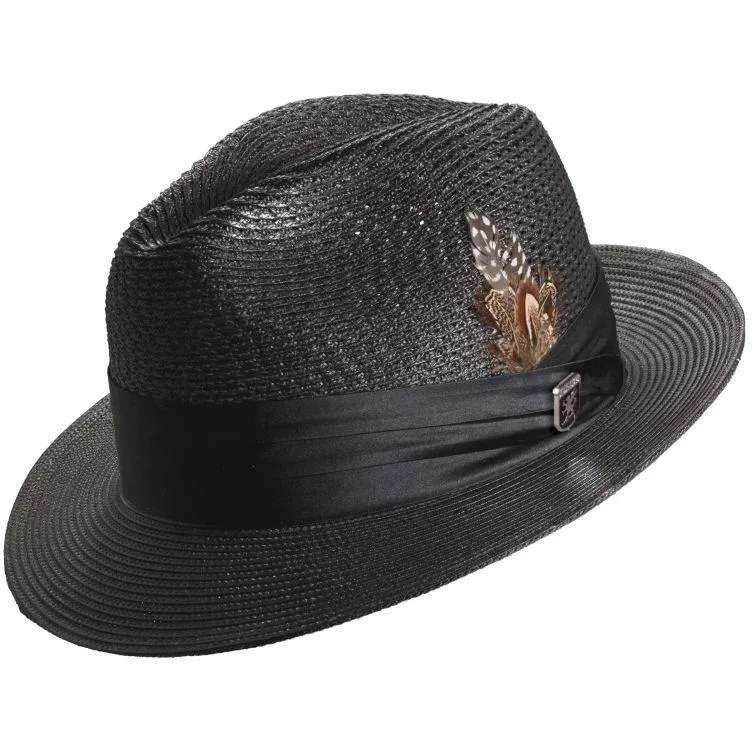 Stacy Adams Dublin Poly Braid Straw Fedora Hat