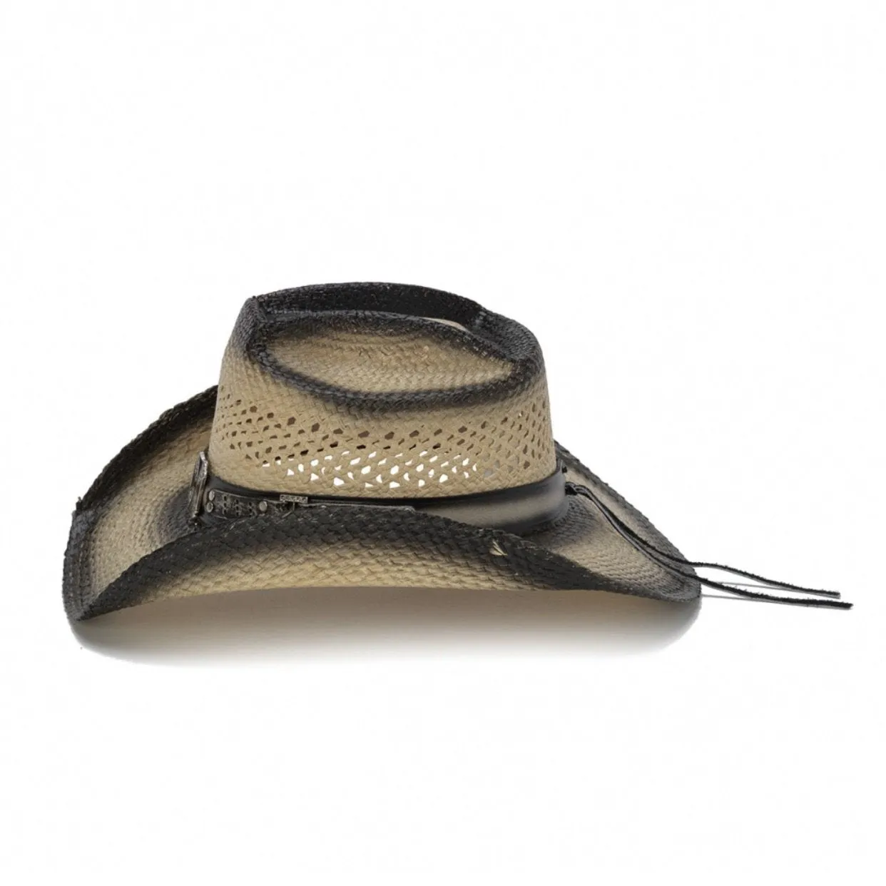 Stampede Women's Western Straw Hat - The Maltese Cross Black Stained