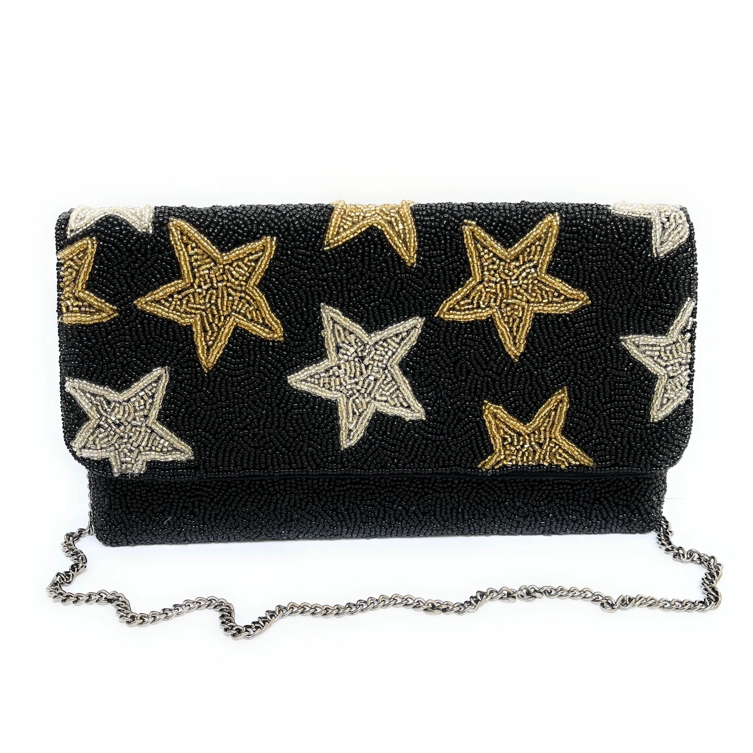 Star Beaded Clutch Purse