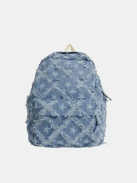 Star Denim Backpack Bag