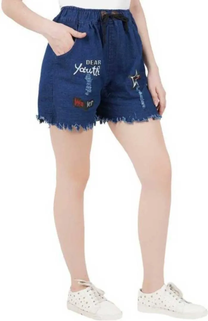 STAR DENIM SHORTS