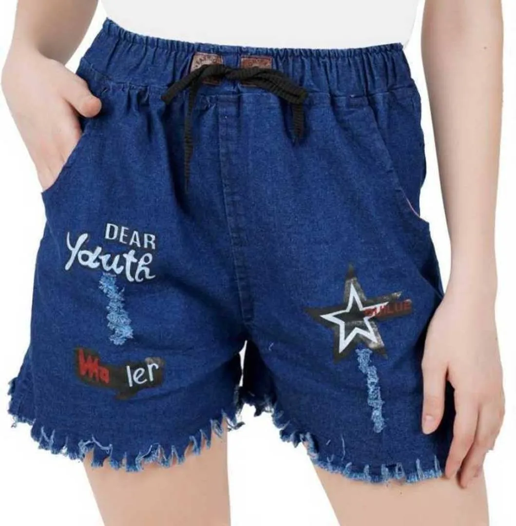 STAR DENIM SHORTS