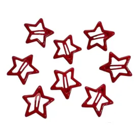 Star Shape Red Hair Clips