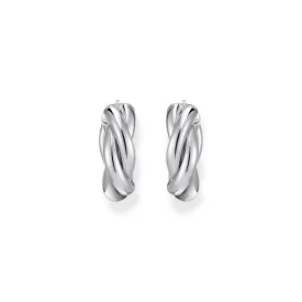 Sterling Silver Bold Elegance Intertwined Hoop Earrings CR742-001-21