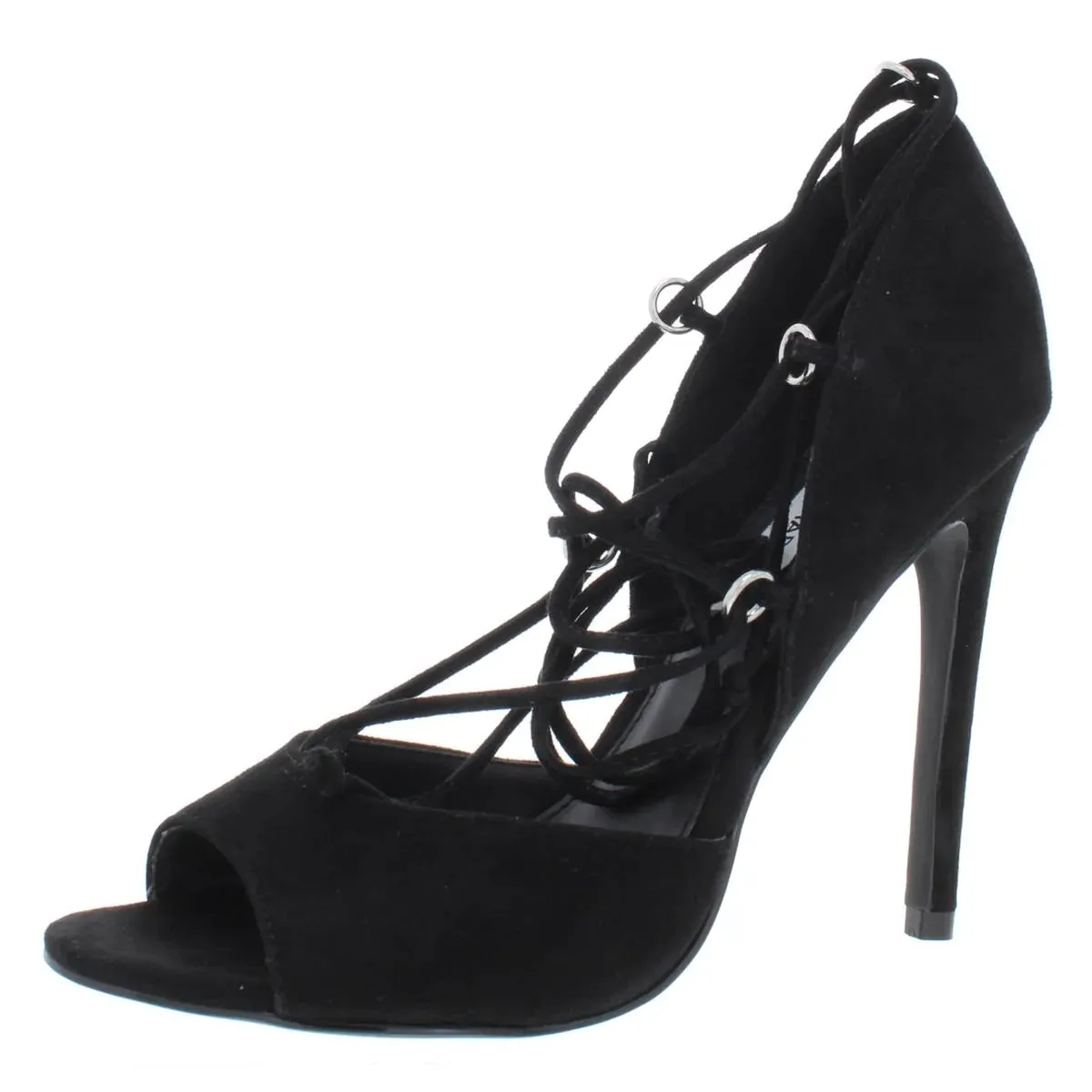 STEVE MADDEN Rayshel Suede Lace-up Pumps in Black