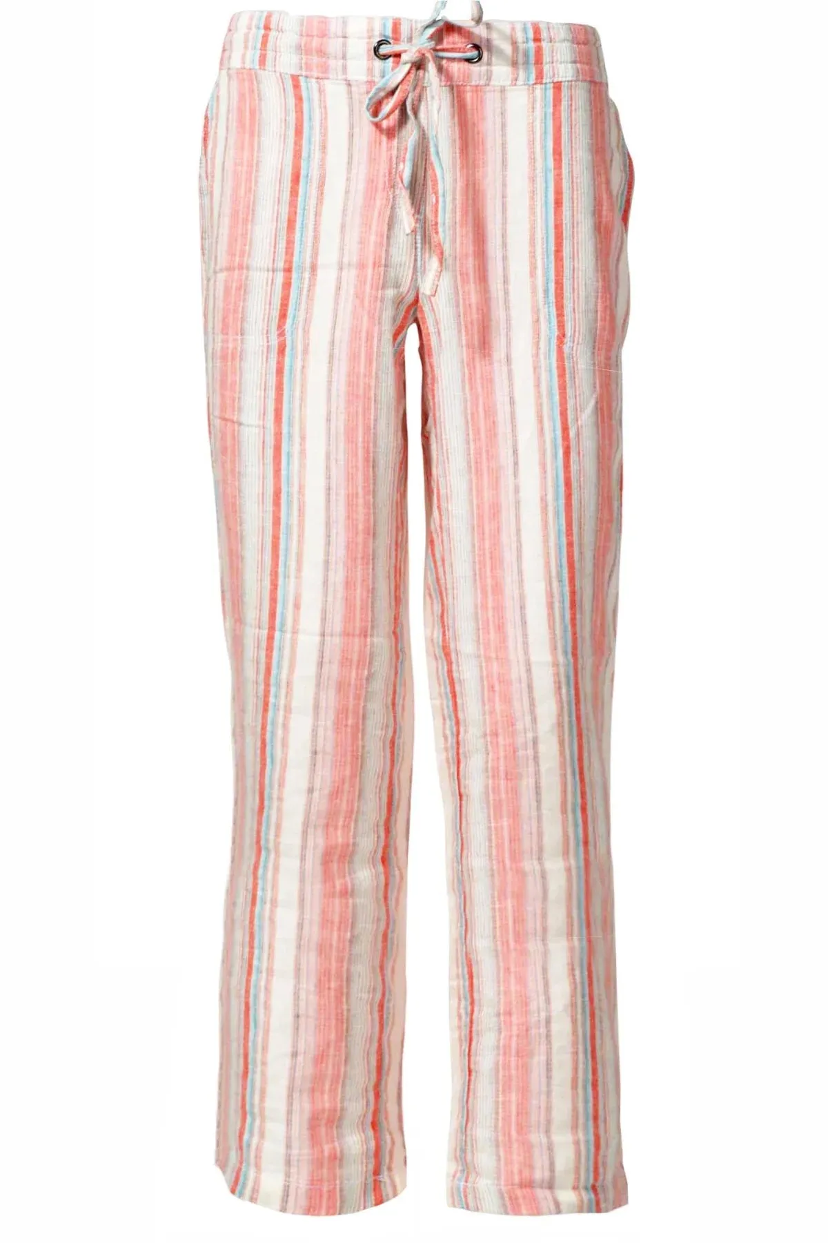 Striped Linen Blend Trousers