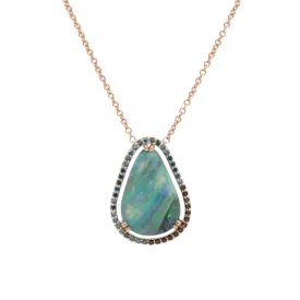 Strong Pair Black Opal Necklace