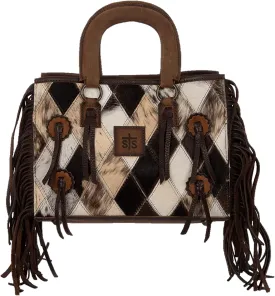 STS Ranchwear Diamond Satchel Ladies Leather Bag Cowhide