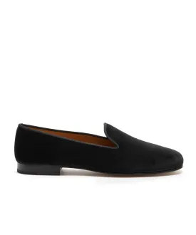 Stubbs & Wootton   Todd Snyder Black Velvet Slippers