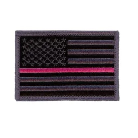 Subdued Pink Line American Flag Patch