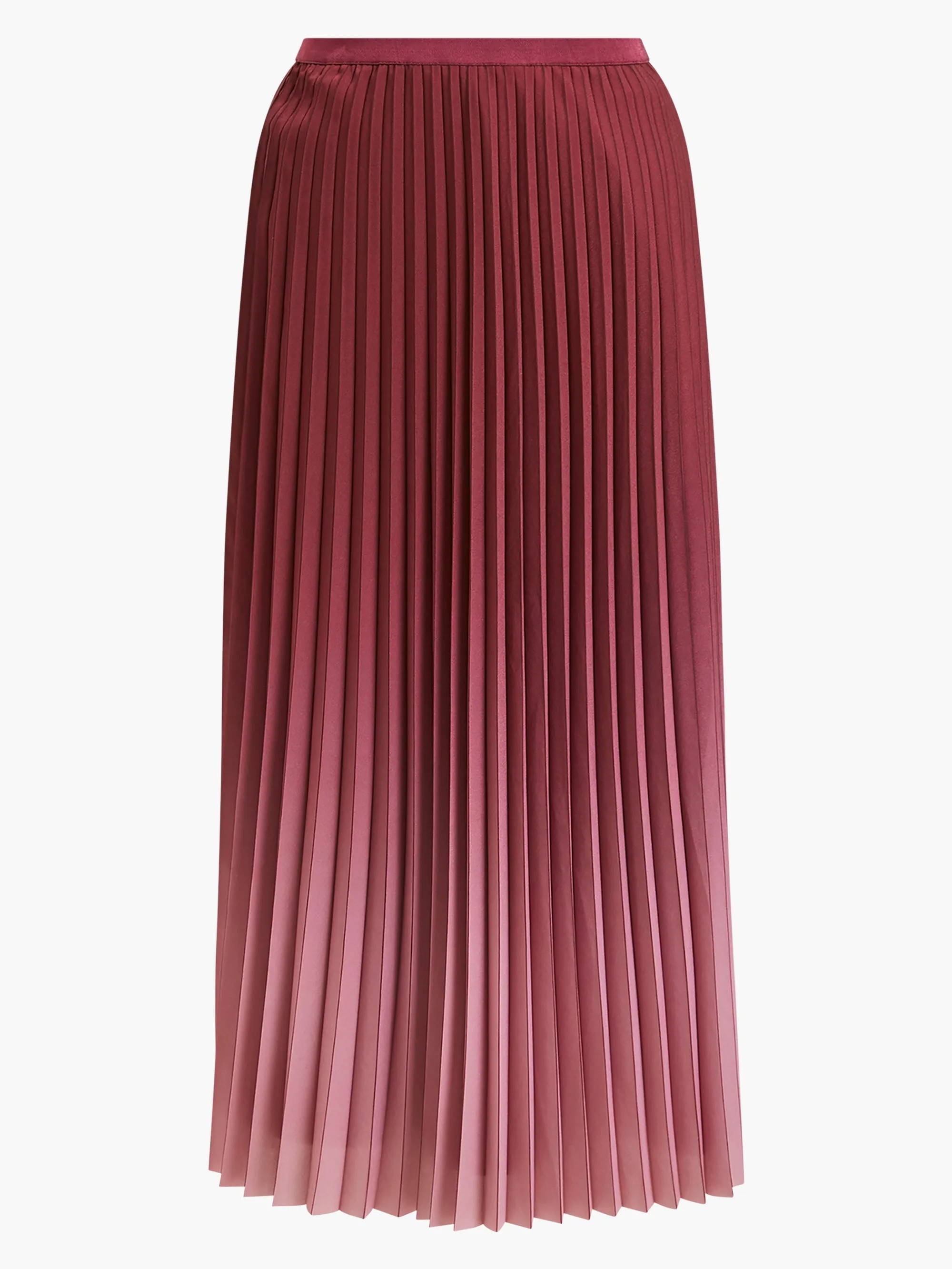 Sunburst Crepe Pleat Midi Skirt