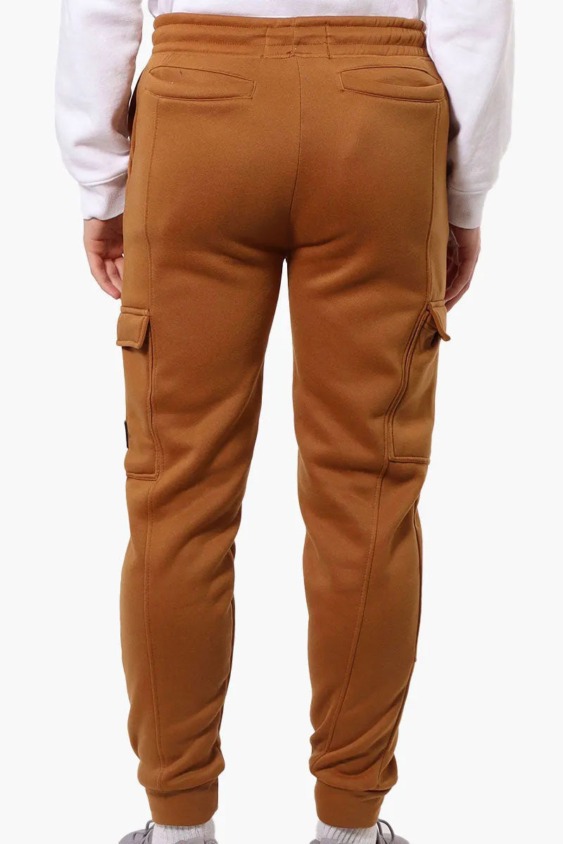 Super Triple Goose Tie Waist Cargo Joggers - Brown