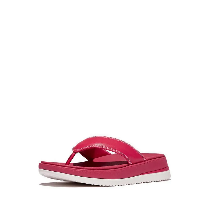 Surff Womens Contrast-Stitch LeatherToe-Post Sandals