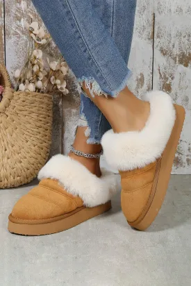 Susie Thick Plush Suede Slippers