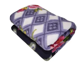 SwadeshiZon Winter Soft Double Bed Warm Woollen Blend Fleece Blanket Cover | Quilt Cover | Razai Cover with Zipper, Size- 90 x 80 in, Color- Multicolor (Double Bed)