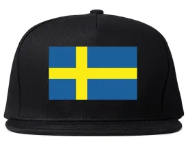 Sweden Flag Country Printed Snapback Hat Cap