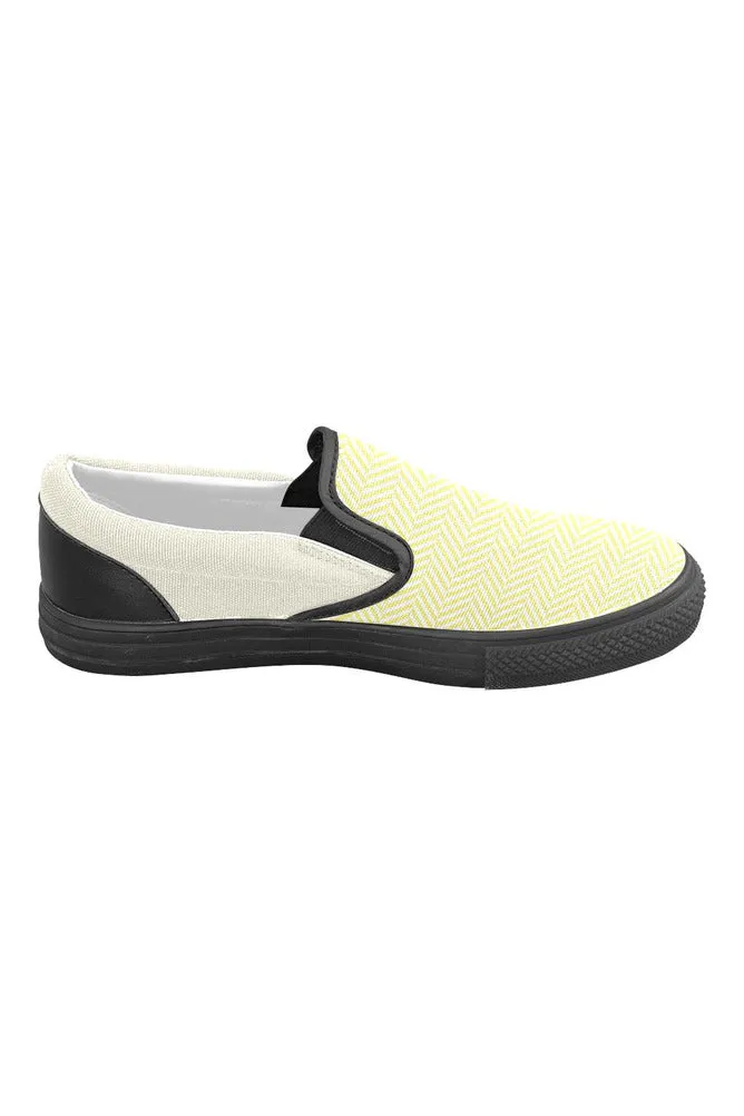 Sweet Corn Men's Slip-on Canvas Shoes (Model 019)