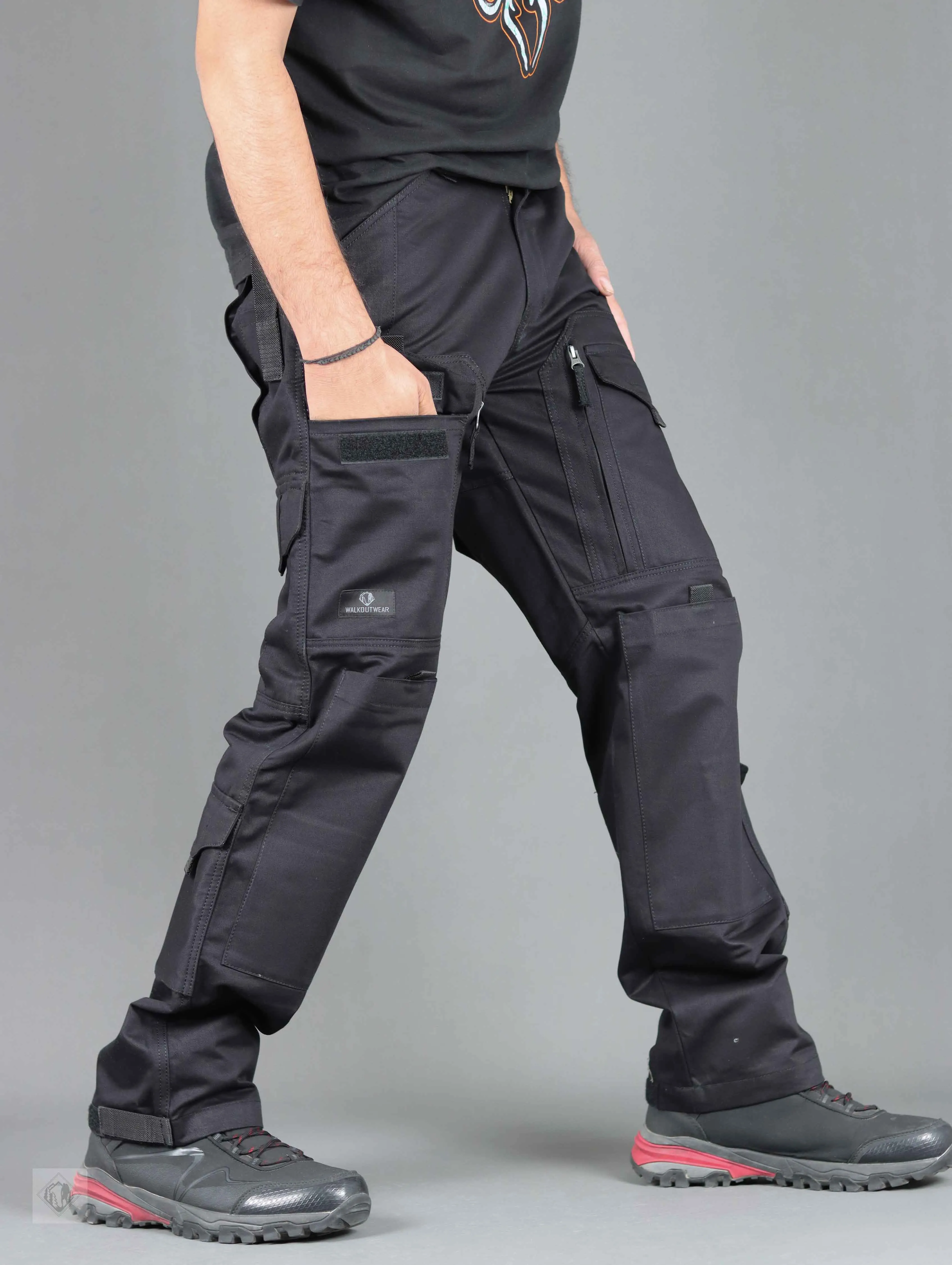 Tactical cargo adjustable waist bottom 15 spacious pockets - style -45