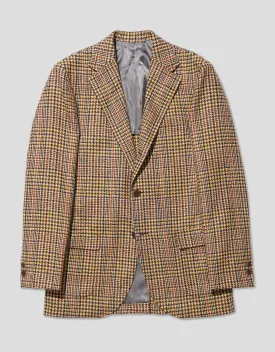 TAN MULTI JUMBO PLAID SPORT COAT