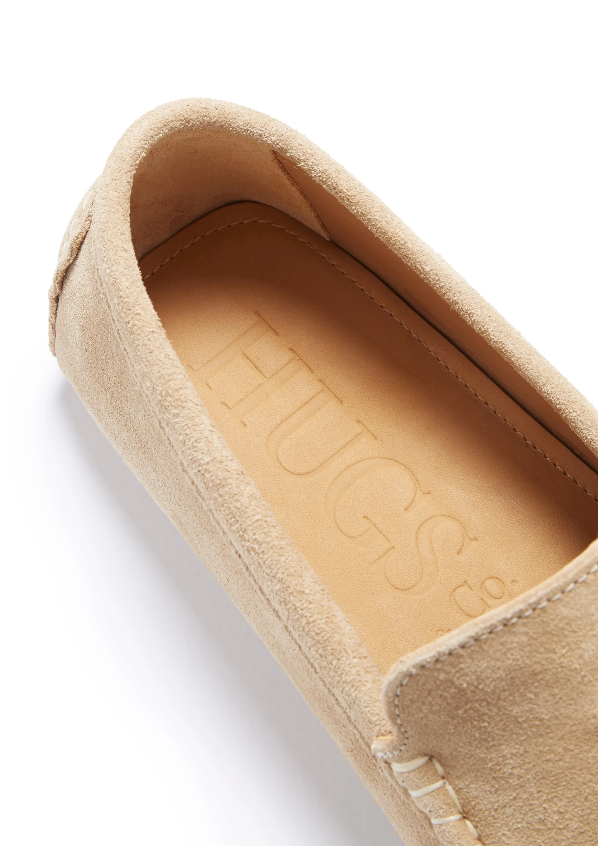 Tasselled Driving Loafers, taupe suede