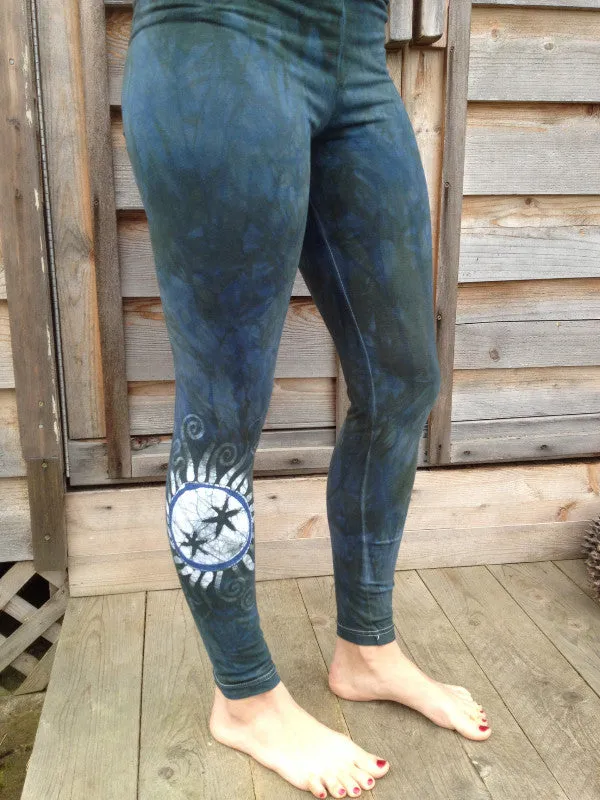 Teal Sun and Stars Leggings - Sold Out