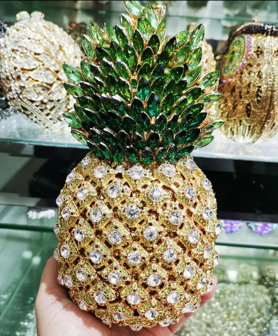 TEEK - Bejeweled Ripe Pineapple Evening Clutch Bags