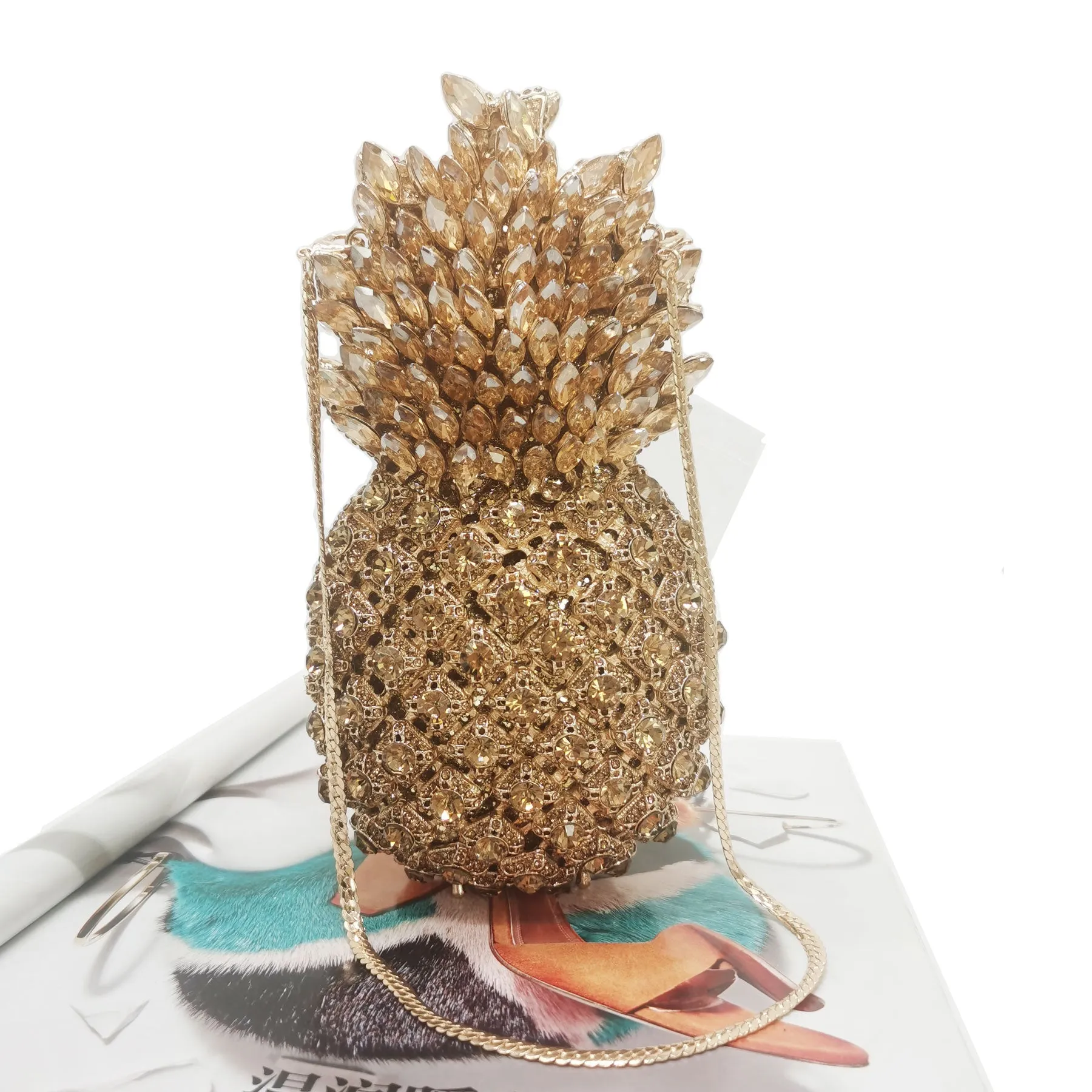 TEEK - Bejeweled Ripe Pineapple Evening Clutch Bags