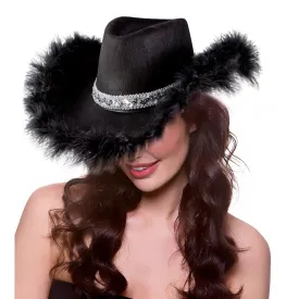 Texan Cowgirl Hat Sequins Feathers Hen Night Fancy Dress