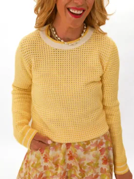 Teya Knit Sweater In Spring Yellow