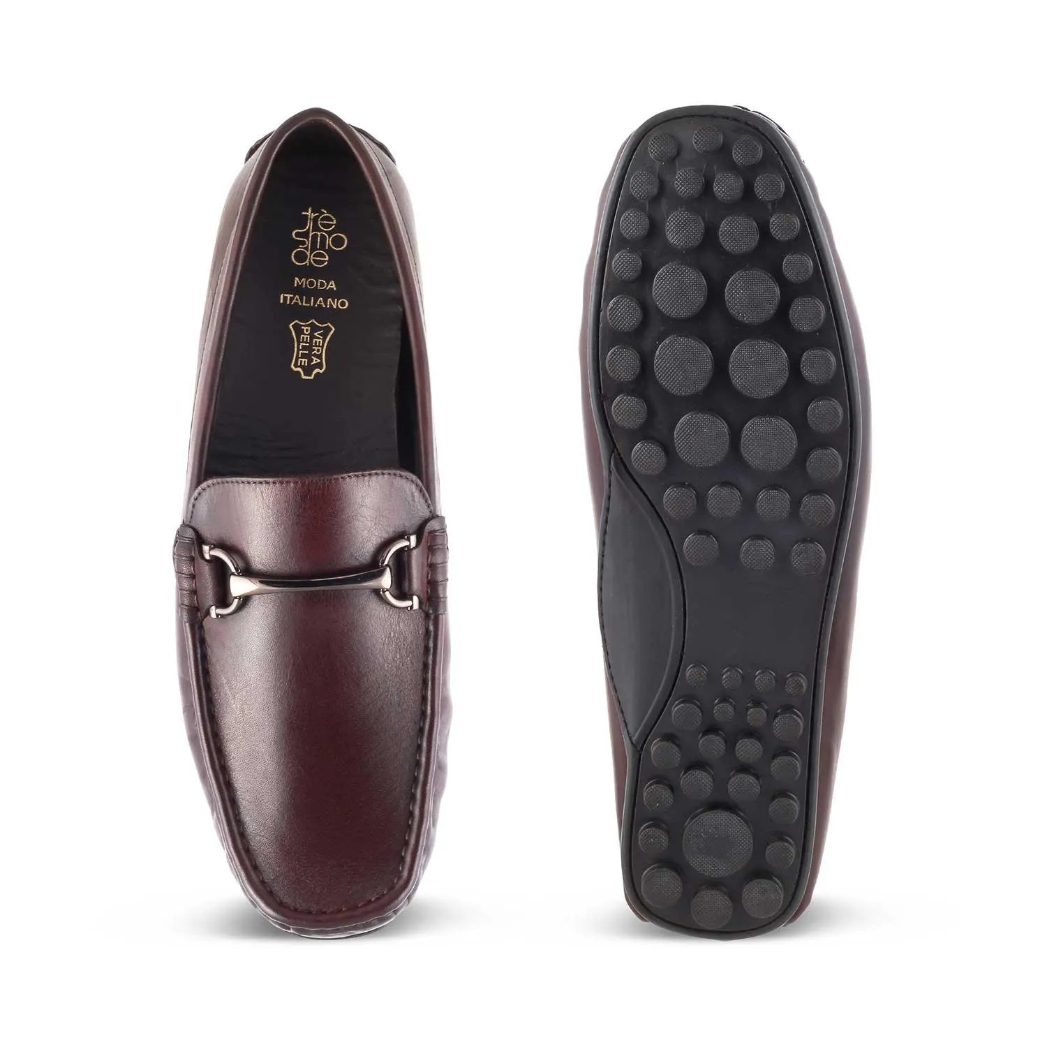 The Cecomf Brown Men's Leather Driving Loafers Tresmode