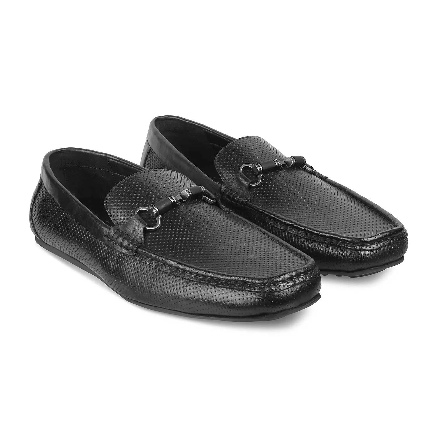 The Cenew Black Men's Leather Loafers Tresmode