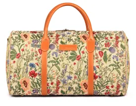 The Clownfish Blomster Tapestry 44 litres Duffle Bags Travel Bag Weekender Bag Duffel Bag (Flax)