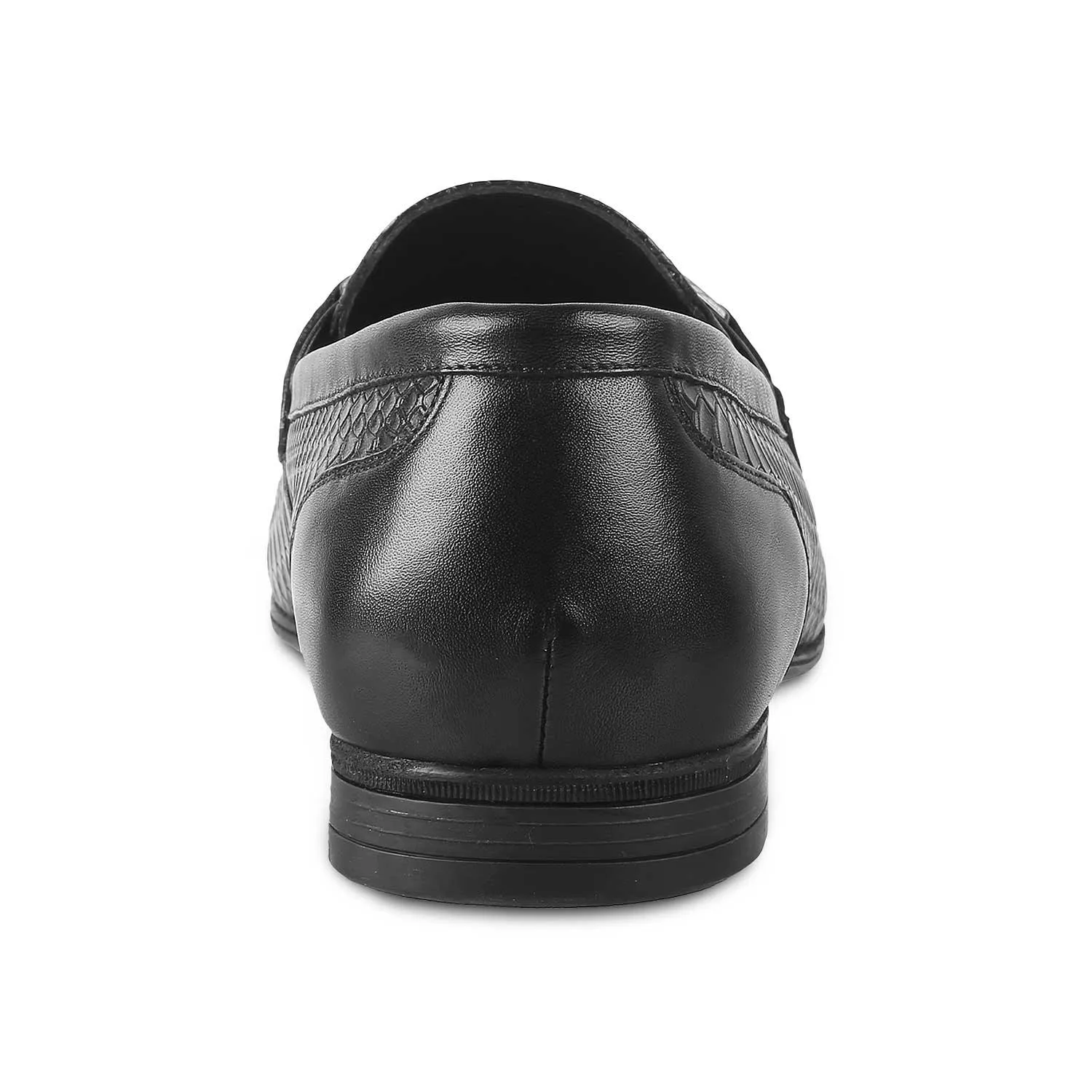 The Cytom Black Men's Leather Loafers