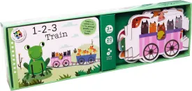 THE LEARNING CIRCLE 1-2-3- TRAIN BOOK AND 20 PIECE PUZZLE