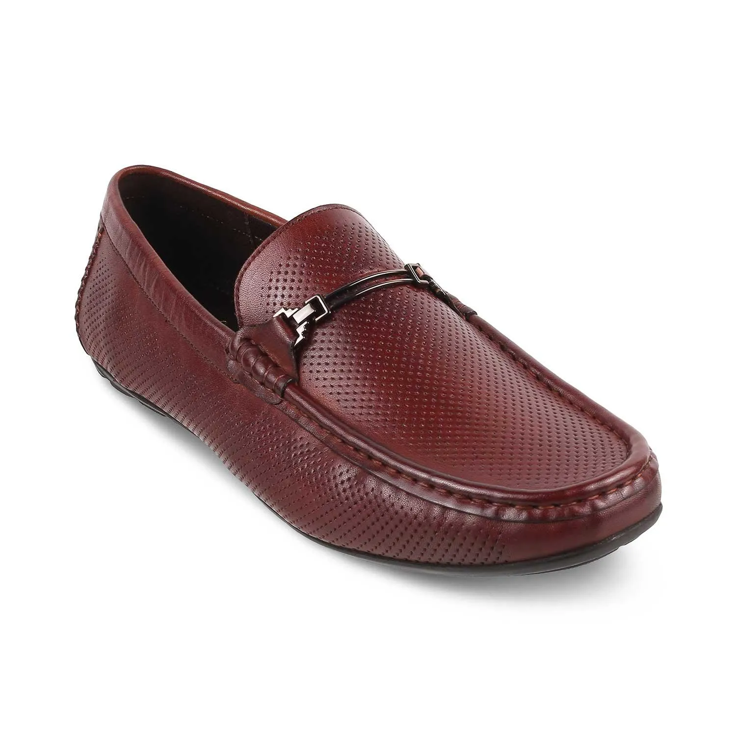 The Open-2 Brown Men's Leather Loafers Tresmode