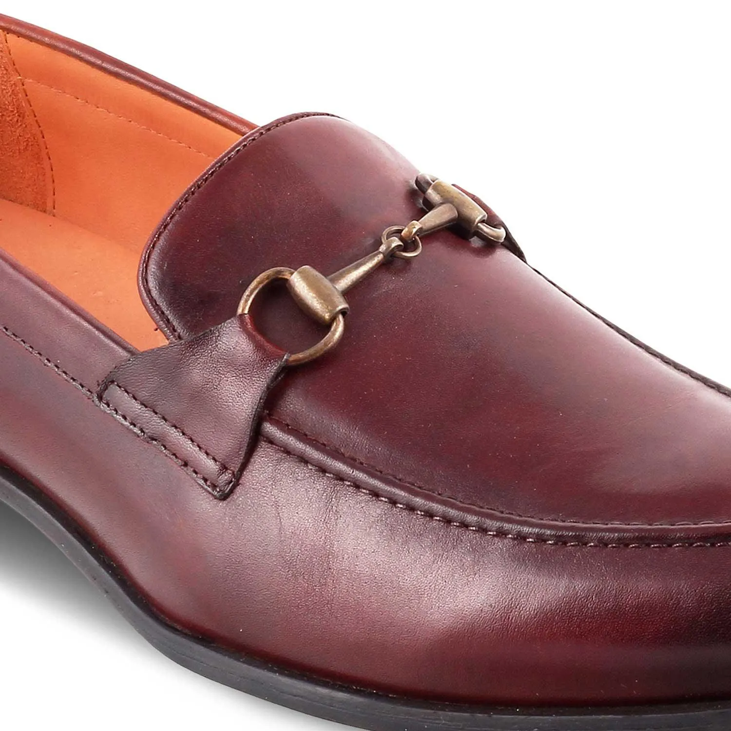 The Pierre Brown Men's Leather Horse-Bit Loafers Tresmode