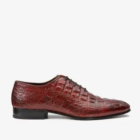 The Randor Burgundy Leather Oxford Men Shoe