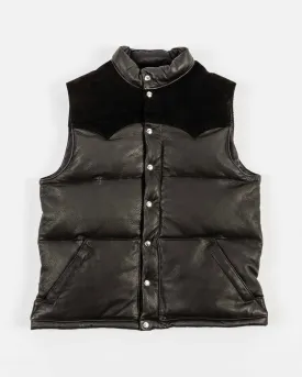 The Real McCoy's MJ22119 Deerskin Down Vest Black